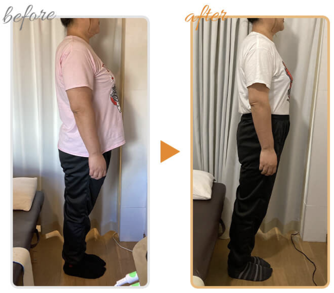 佐賀リカバリング整体院　40代以降のダイエットが評判　お客様の変化の写真